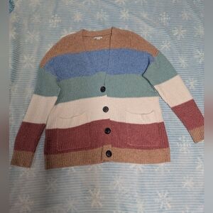 American Eagle Multicolor Striped Cardigan. Size Medium Women Cardigan